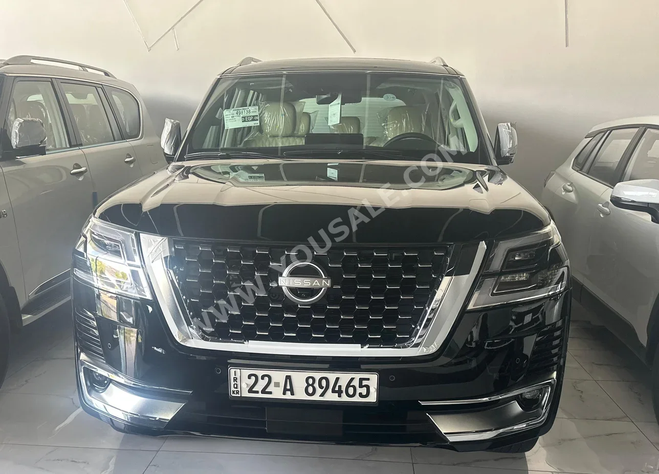 نيسان باترول بلاتنيوم 2024 اتوماتيك 0 كم 8 سلندر دفع رباعي اس يو في أسود بنزين