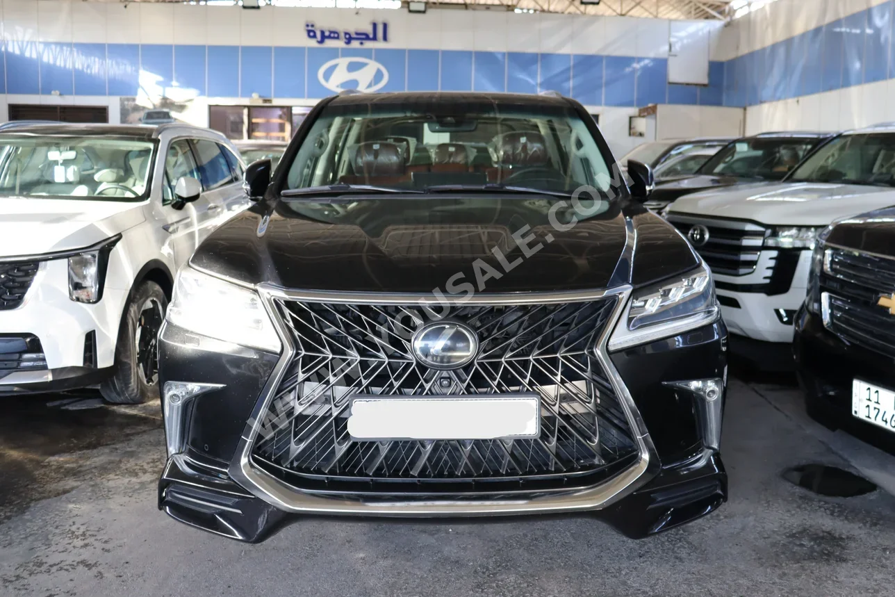 لكزس  ال اكس  570 اس  2018  اتوماتيك  57,000 كم  8 سلندر  دفع رباعي  اس يو في  أسود  بنزين