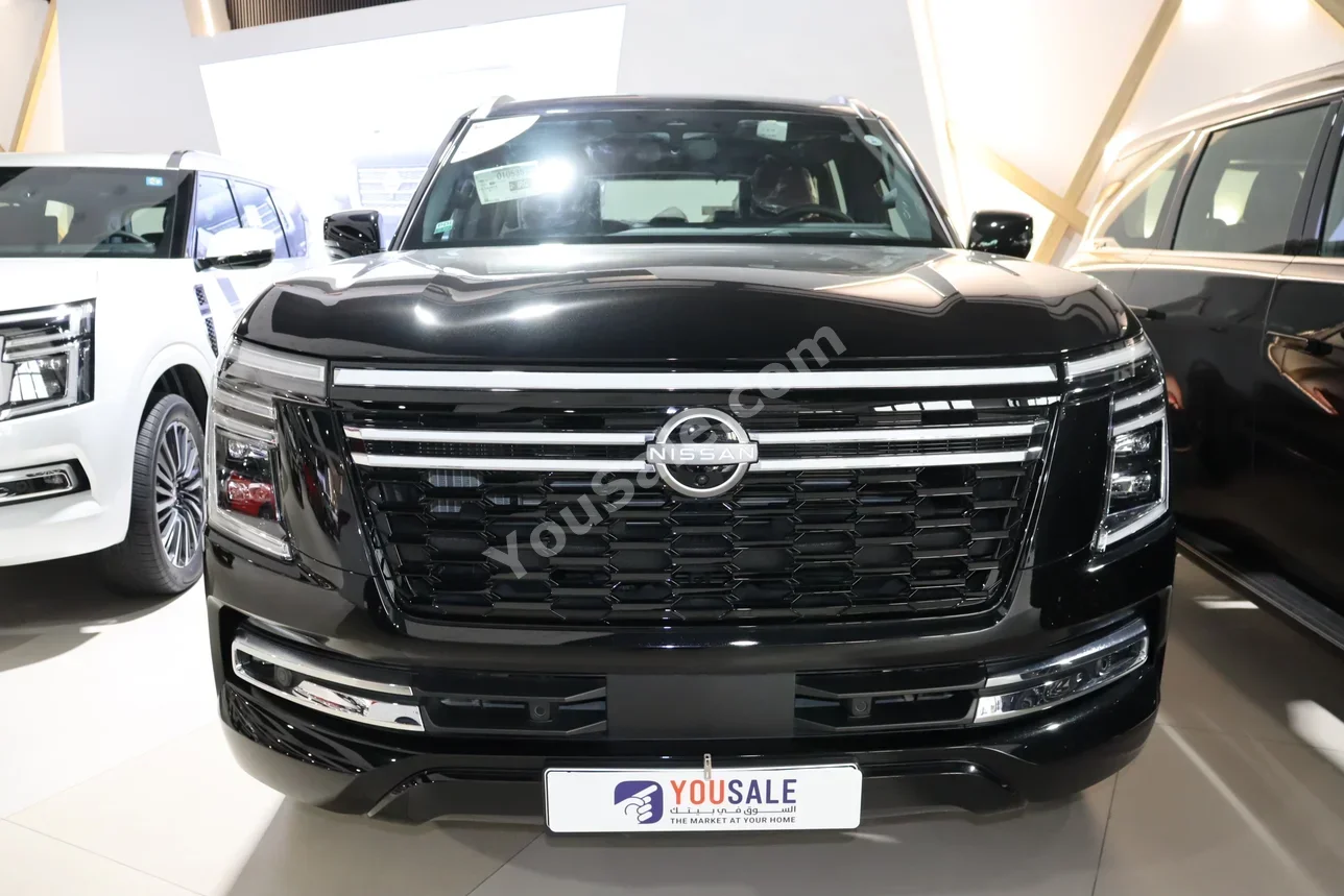 نيسان باترول بلاتنيوم 2025 اتوماتيك 0 كم 6 سلندر دفع رباعي اس يو في أسود بنزين