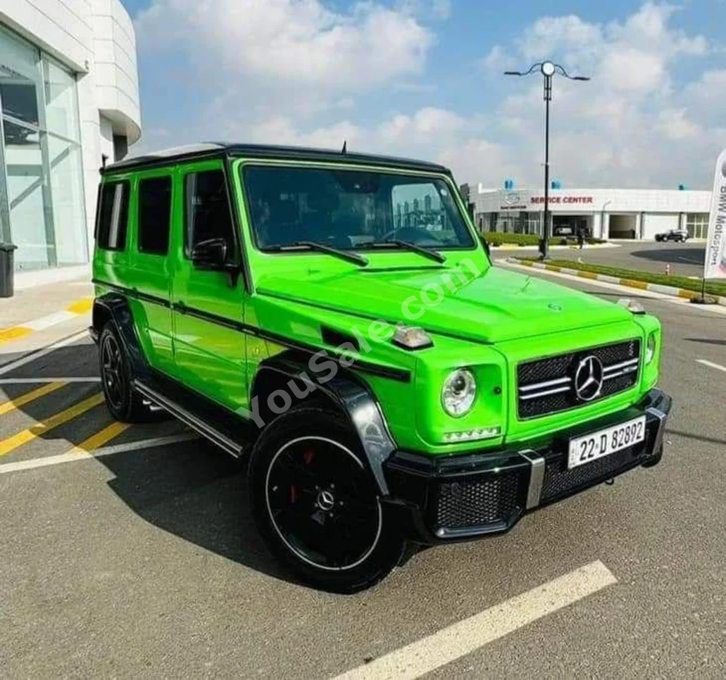 مرسيدس - بنز  جي - كلاس  63 AMG  2015  اتوماتيك  58,000 كم  8 سلندر  دفع رباعي  اس يو في  أخضر  ديزل