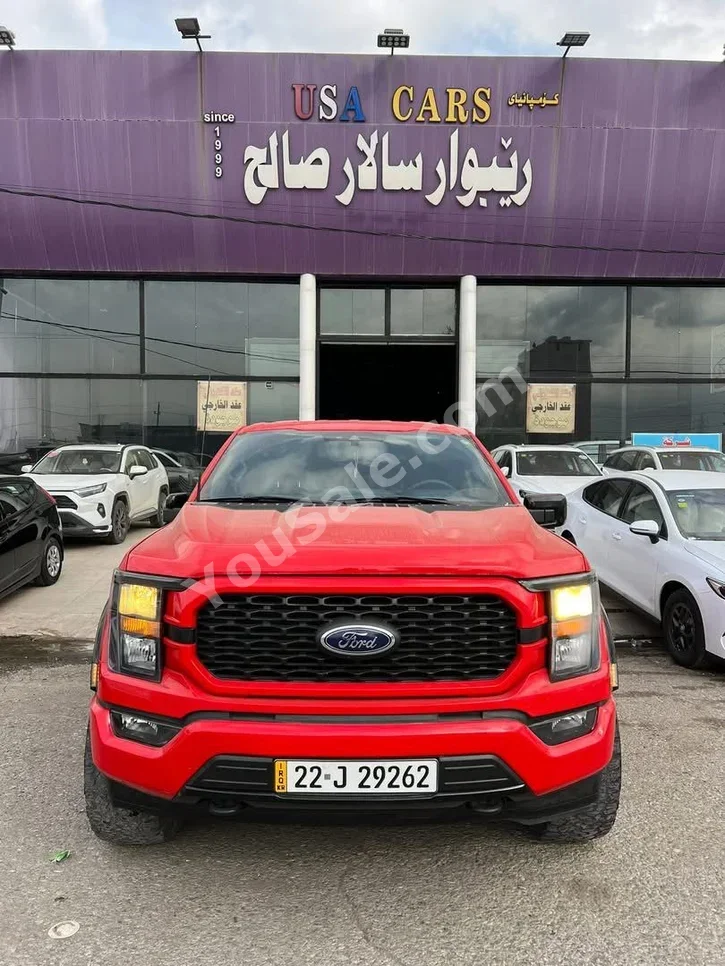 فورد أف 150 2023 اتوماتيك 46,000 كم 6 سلندر دفع رباعي بيكب أحمر بنزين